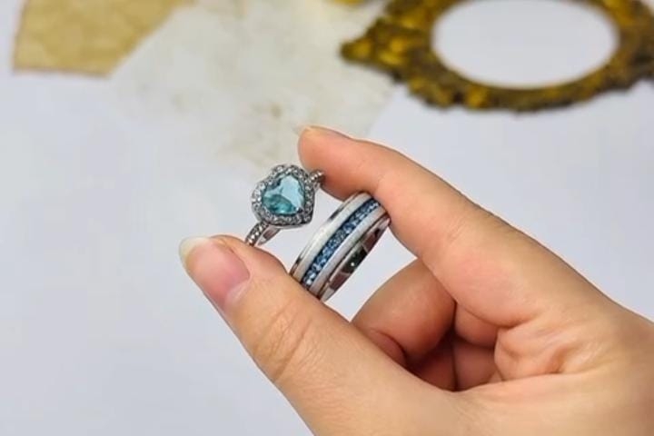 Marble Stone Couple Ring